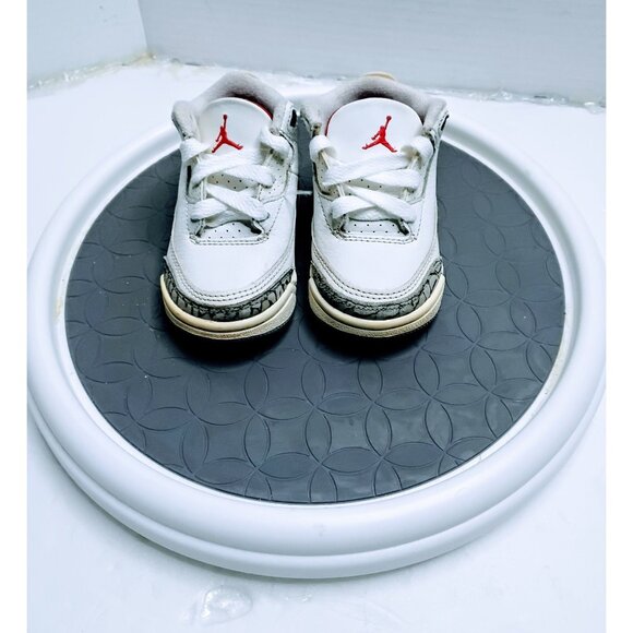 Toddler Nike Air Jordan 3 Retro SE Shoes 4C White/Gray/Red - Picture 1 of 7
